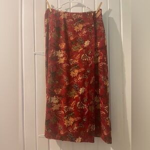 Christopher & Banks wrap skirt-size 10 like new beautiful floral wrap skirt